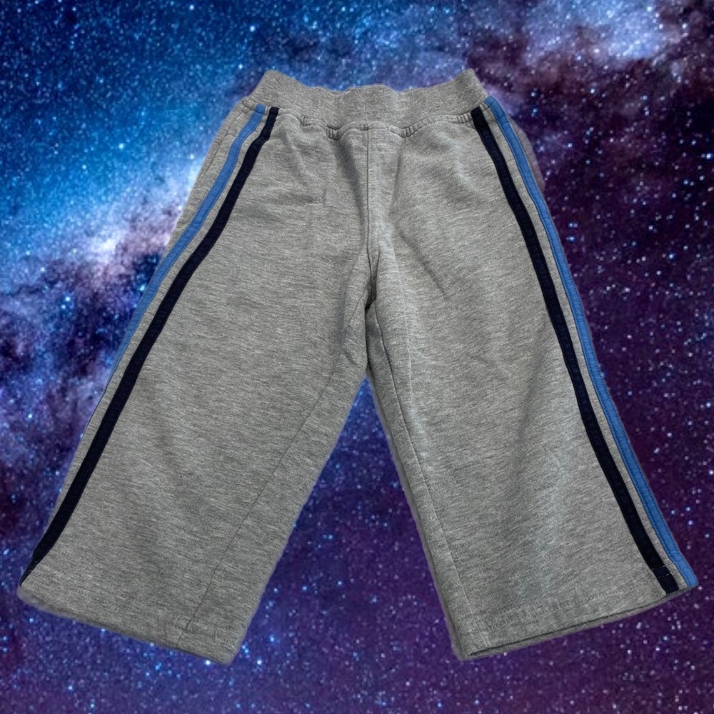 Pair of Gray Sweatpants with Blue Stripes Size 2T from Hartstrings